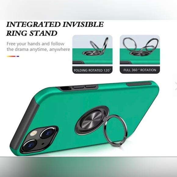 For iPhone All iPhone Pro Case Ring Stand + Lens Protector - Picture 2 of 13